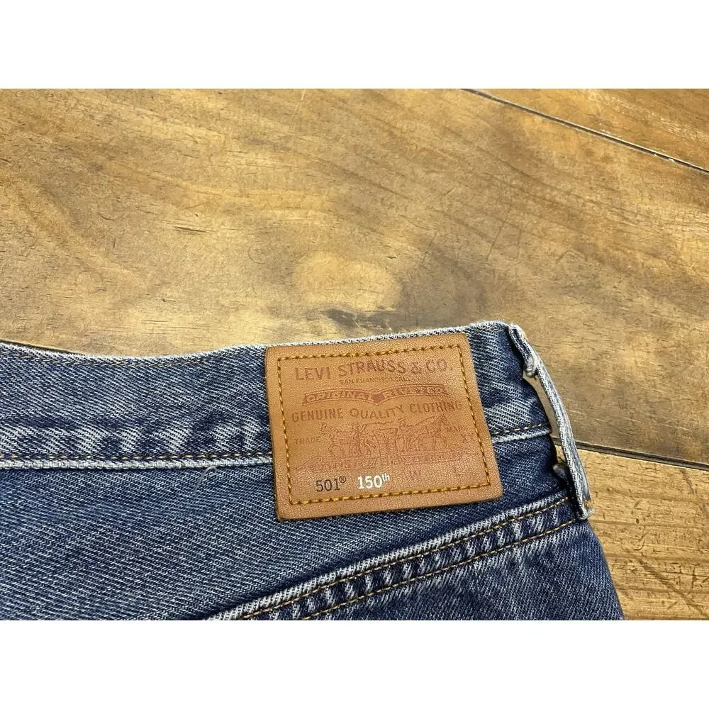 Levi's 501 150th Anniversary Button Fly Selvedge Straight Leg Jeans 31x30